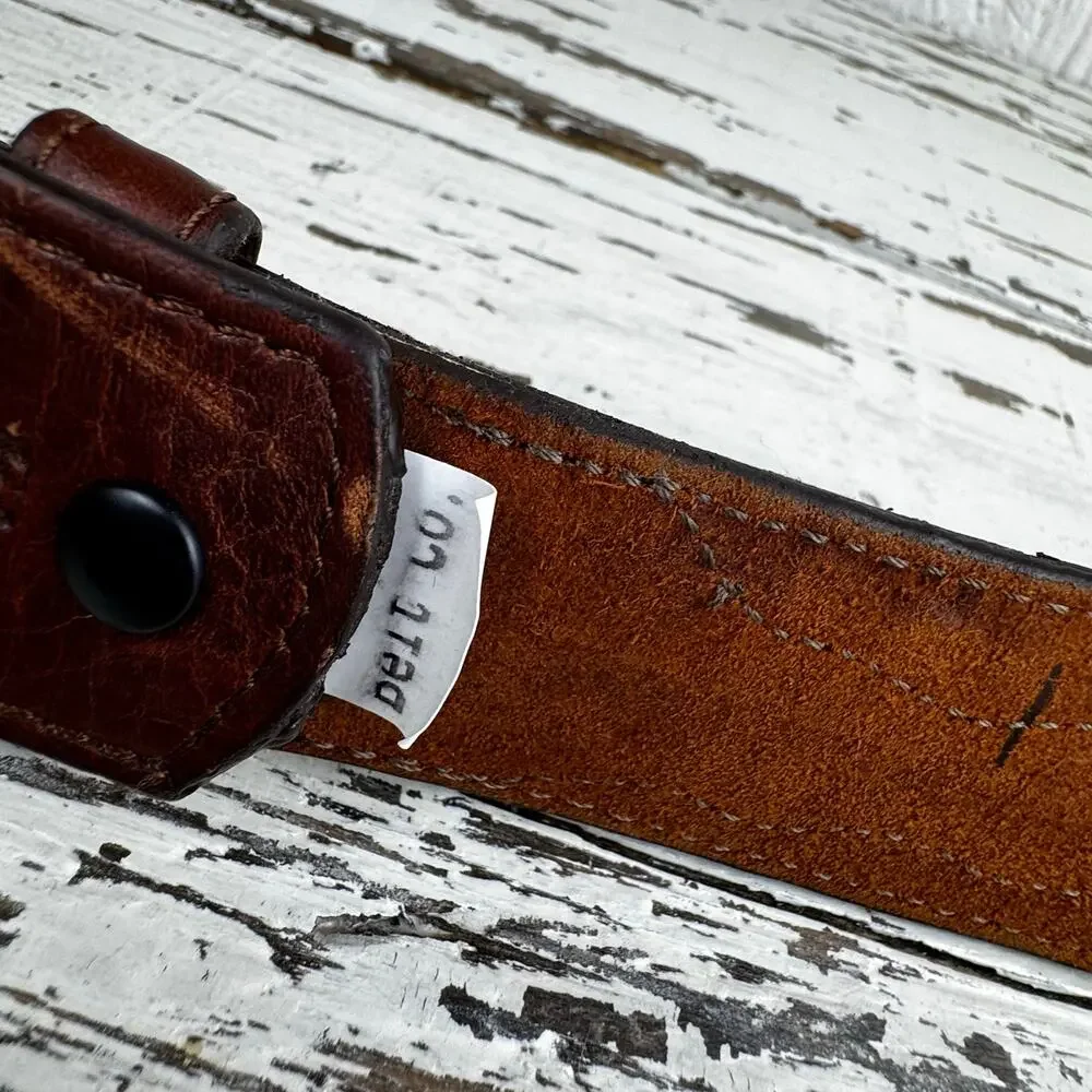 3D Belt Company Brown Genuine Leather Belt Made in Dominican Republic Size 44